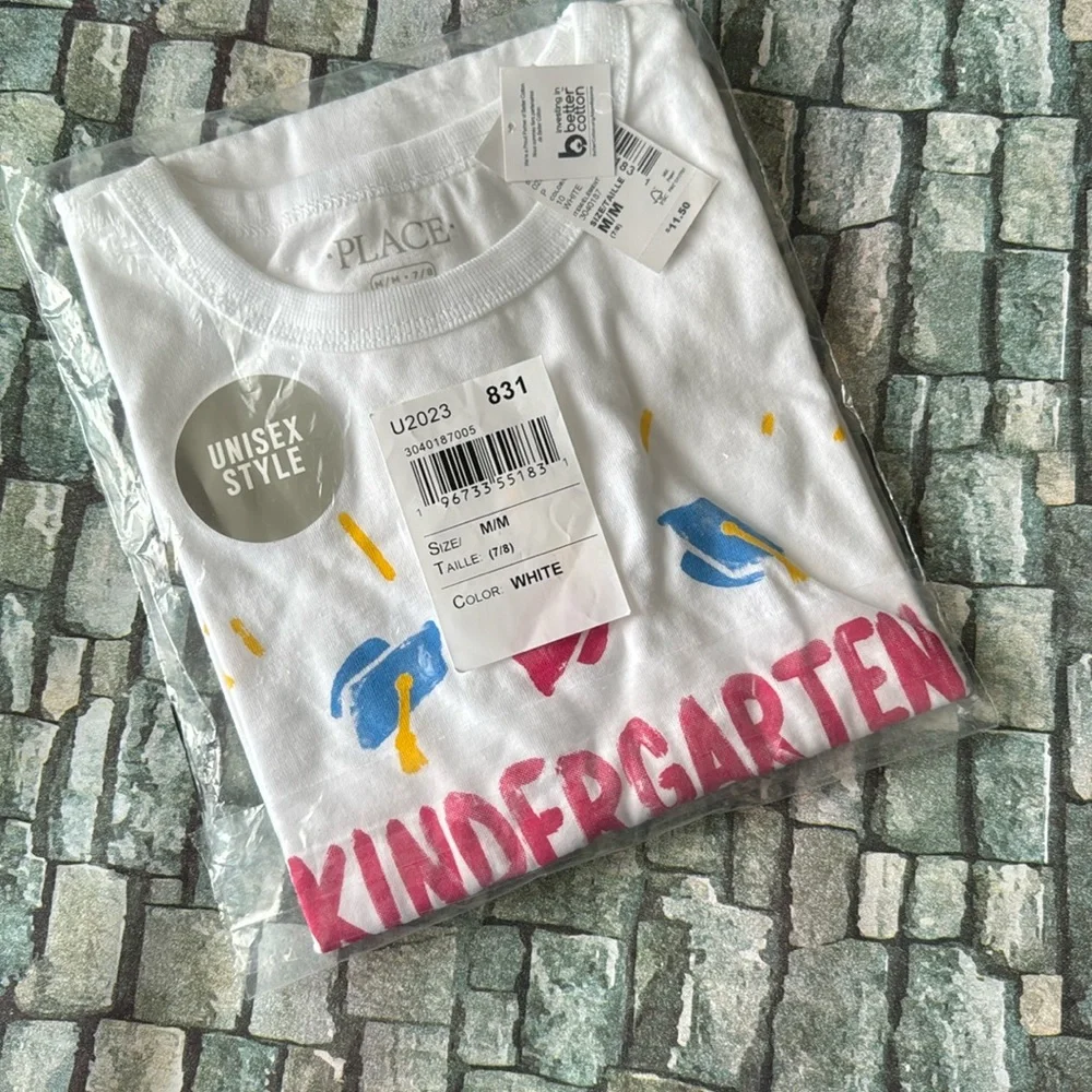 Kindergarten Grad Graphic Tee Sz M 7/8